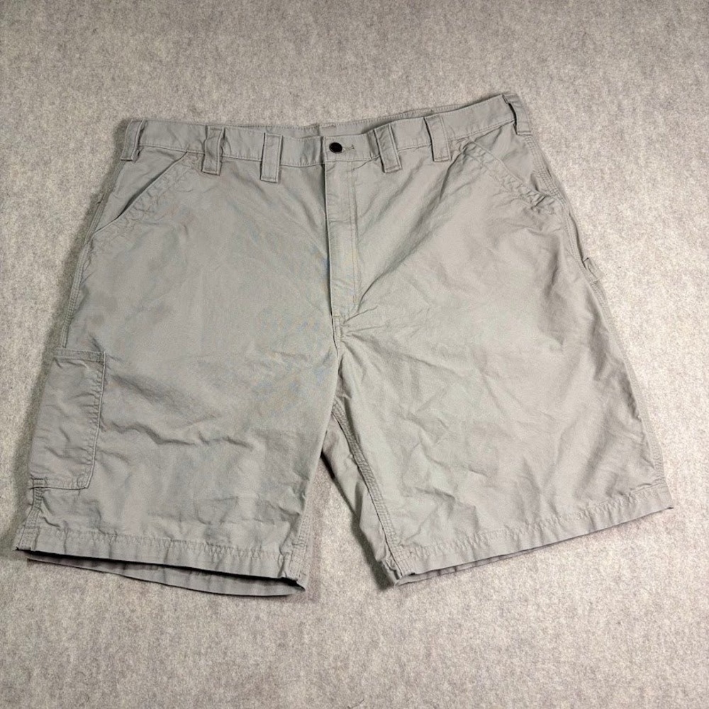 Carhartt Carpenter Shorts Mens 44 Tan Cotton Loose Fit Canvas Utility Work Y2K